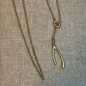Long Adjustable Wishbone Necklace